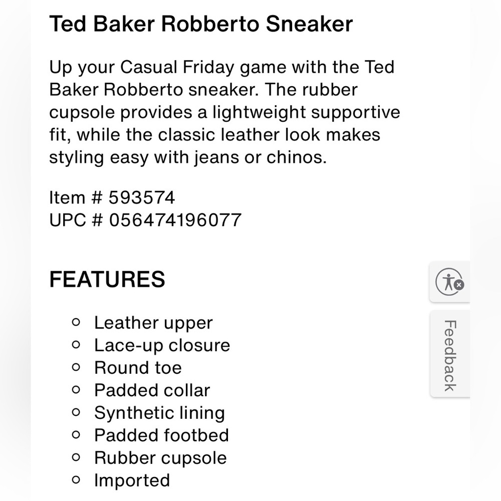 Ted Baker London Sleek Men's Robberto Black Leather Sneakers - NIB - Size 11 - Picture 3 of 13